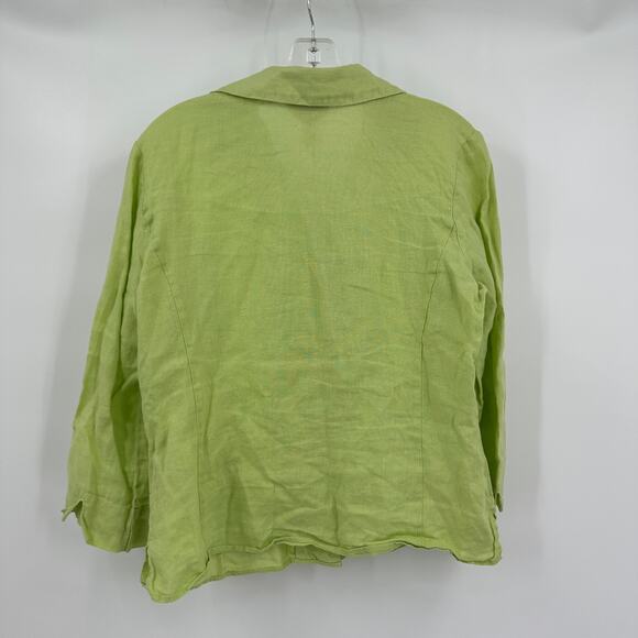 Talbots Womens Irish Linen Shirt Size 10 Minimalist Coastal Classic Summer - Picture 2 of 7